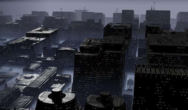 Futuristic cityscape